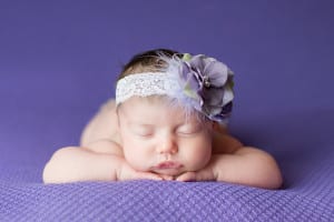 Temecula Newborn Photographer Gretchen Barros Photography Newborn in Purple