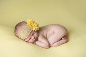Temecula Newborn Photographer Gretchen Barros Photography Newborn in Yellow