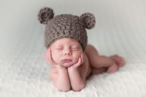 Temecula Newborn Photographer Gretchen Barros Photography Newborn in Bear Hat