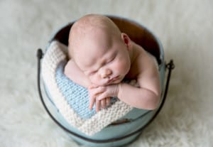 Temecula Newborn Photographer Gretchen Barros Photography Newborn in Bucket