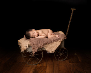 Temecula Newborn Photographer Gretchen Barros Photography Newborn in Wagon