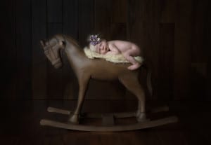 Temecula Newborn Photographer Gretchen Barros Photography Newborn on Rocking Horse