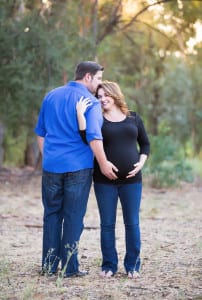 Temecula Maternity Photographer Gretchen Barros Photography Daddy Kissing Pregnant Mommy