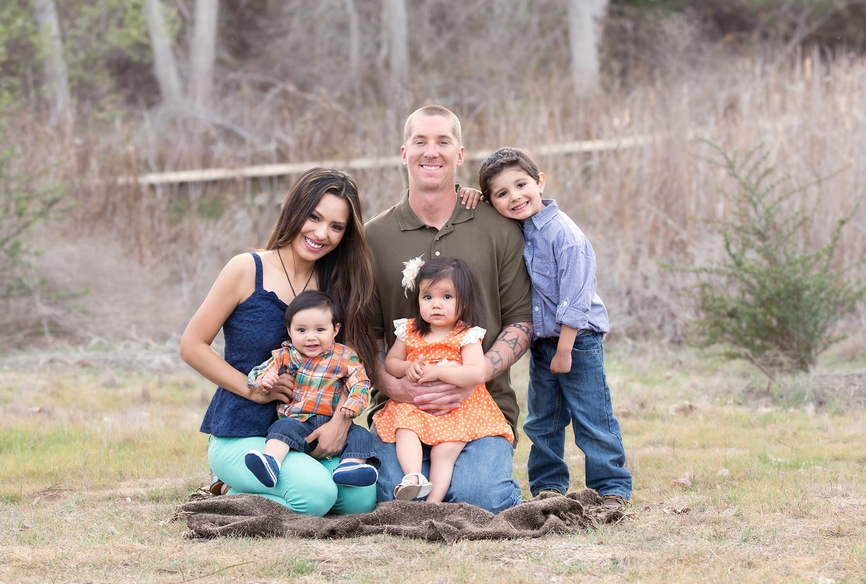 Temecula Family Photographer Gretchen Barros Photography Family in Field