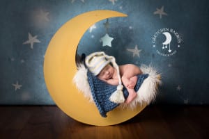 Murrieta Newborn Photographer Gretchen Barros Photography Newborn on Moon