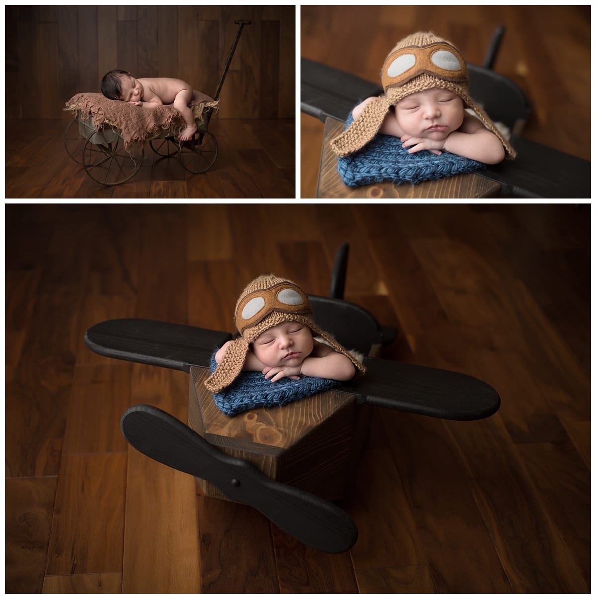 Newborn Photography Near Me Airplane and Wagon Props