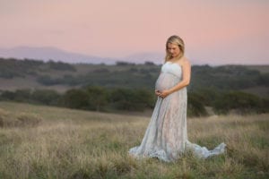 Vancouver_WA_Newborn_Photographer_Gretchen_Barros_Photography_Gray_Gown_Sunset