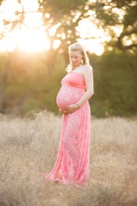 Vancouver_WA_Newborn_Photographer_Gretchen_Barros_Photography_Maternity_Coral_Gown