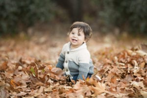 Vancouver_WA_Newborn_Photographer_Gretchen_Barros_Photography_One_Year_Fall_Leaves