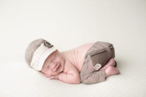 Temecula Newborn Photographer Gretchen Barros Photography Baby smiles cap