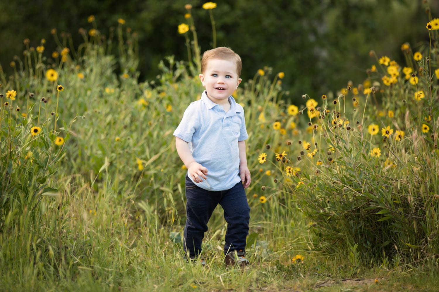 Portland_Baby_Photographer_Gretchen_Barros_Photography_One_Year_Yellow_Wildflowers