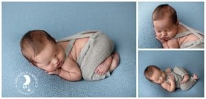 Portland Newborn Photographer Gretchen Barros Photography Newborn in overalls